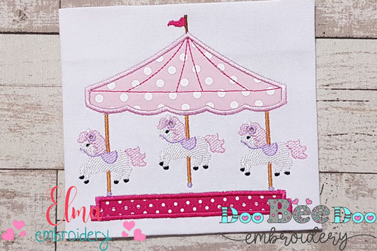 Carousel Horse Girl - Applique