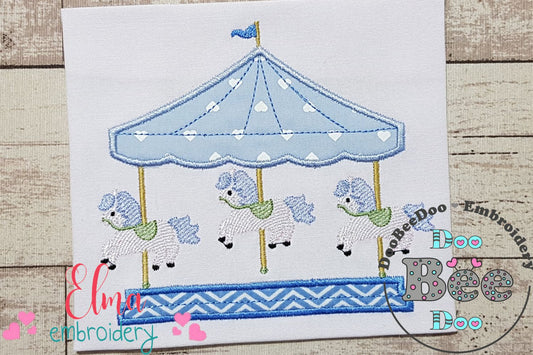 Carousel Horse Boy - Applique Embroidery