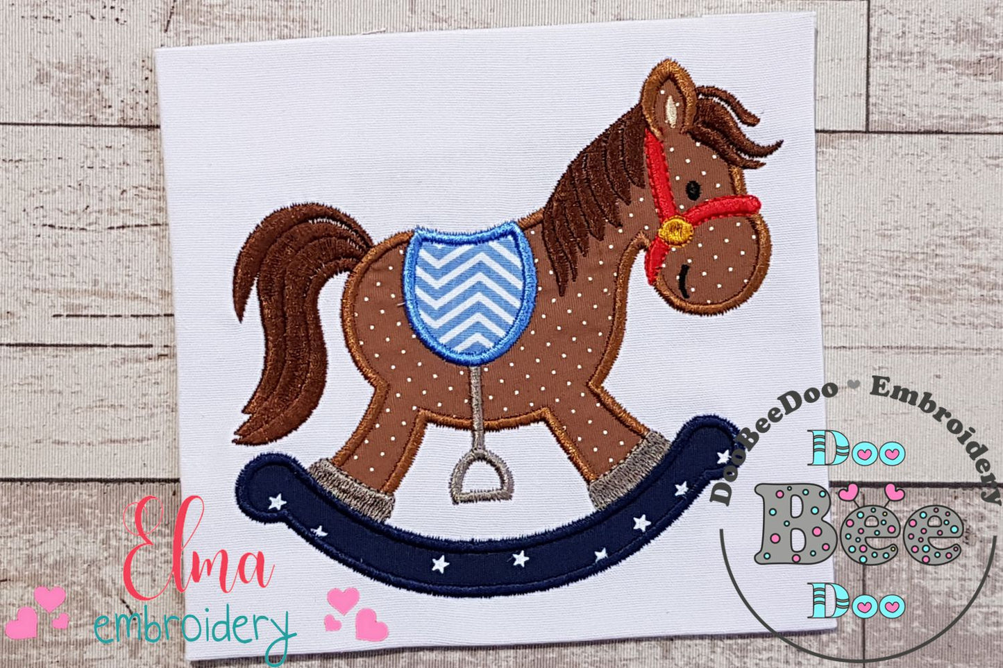 Wooden Rocking Horse - Applique