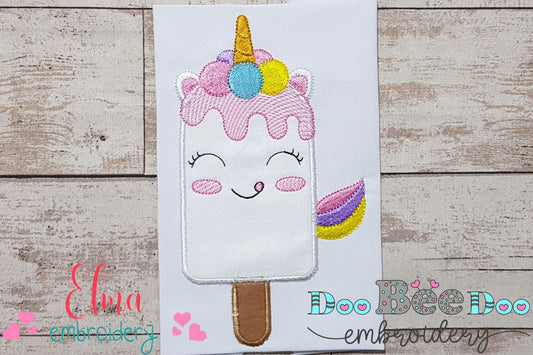 Unicorn Popsicle Summer - Applique