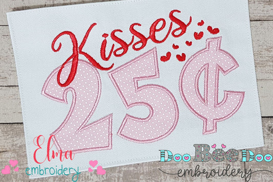 Kisses 25 Cents - Applique