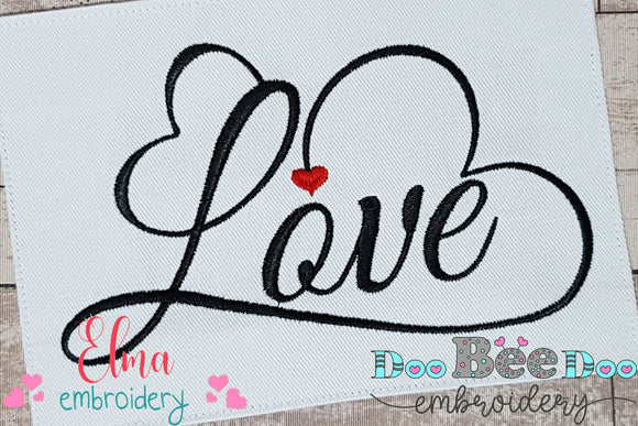 Love Lettering  - Fill Stitch - Machine Embroidery Design