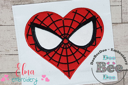 Valentines Spider Heart - Applique - Machine Embroidery Design