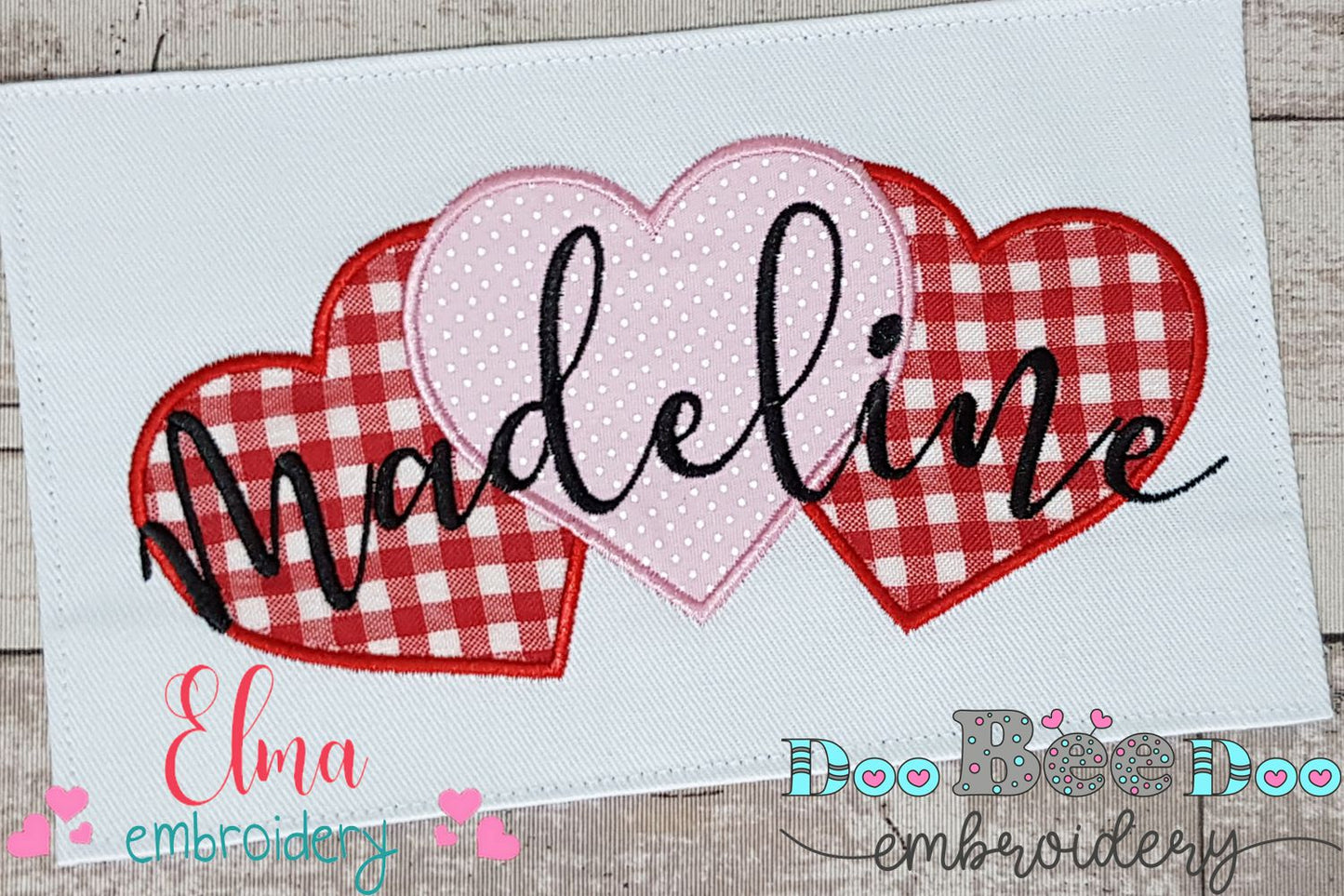 Three Hearts Trio - Applique Embroidery