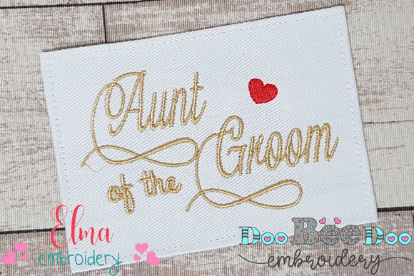 Aunt of the Groom - Fill Stitch