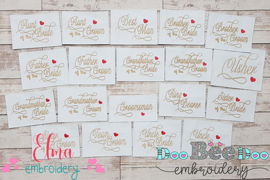 Wedding Bundle Bridal Sayings - Set of 19 designs