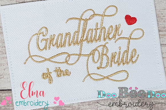 Grandfather of the Bride - Fill Stitch