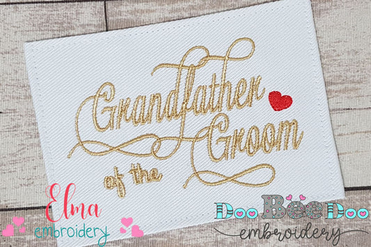 Grandfather of the Groom - Fill Stitch