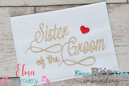 Sister of the Groom - Fill Stitch