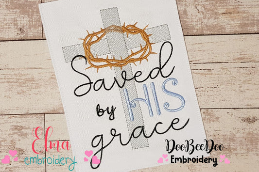Saved by His Grace - Fill Stitch and Rippled