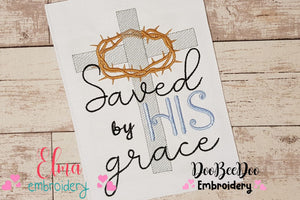 Saved by His Grace - Fill Stitch and Rippled