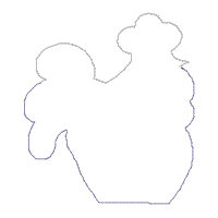 Chicken Ornament for Bowls - ITH Project - Machine Embroidery Design