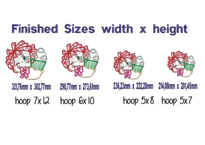 Rag Doll With Easter Cupcake Ornament - ITH Project - Machine Embroidery Design