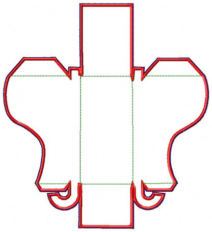 Christmas Sleigh Basket for Candies - ITH Project - Machine Embroidery Design