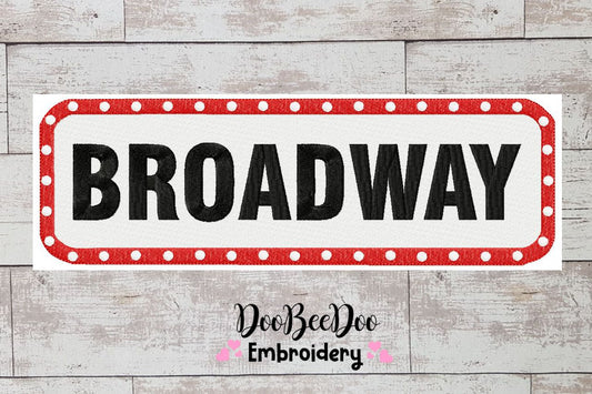 Broadway - Fill Stitch - Machine Embroidery Design