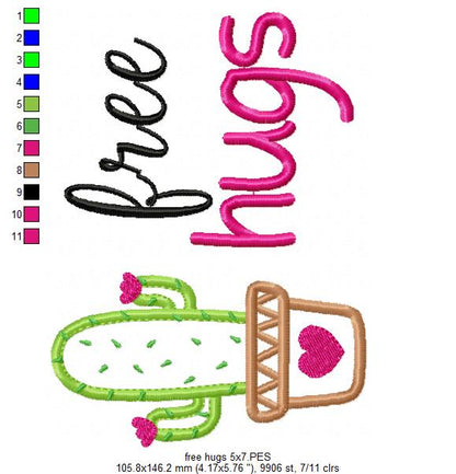 Free Hugs - Applique