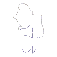 Little House Tea Time Ornament - ITH Project - Machine Embroidery Design