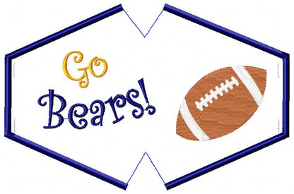 Go Bears! Face Mask - ITH Project - Machine Embroidery Design
