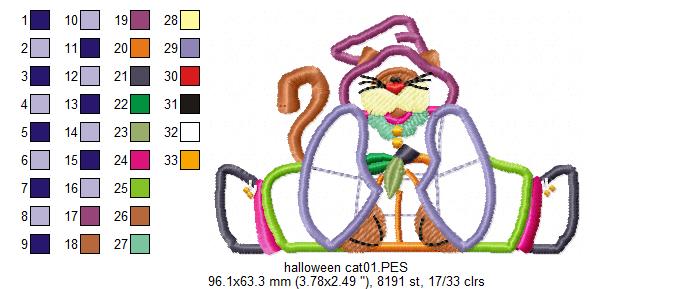 Halloween Cat - Applique