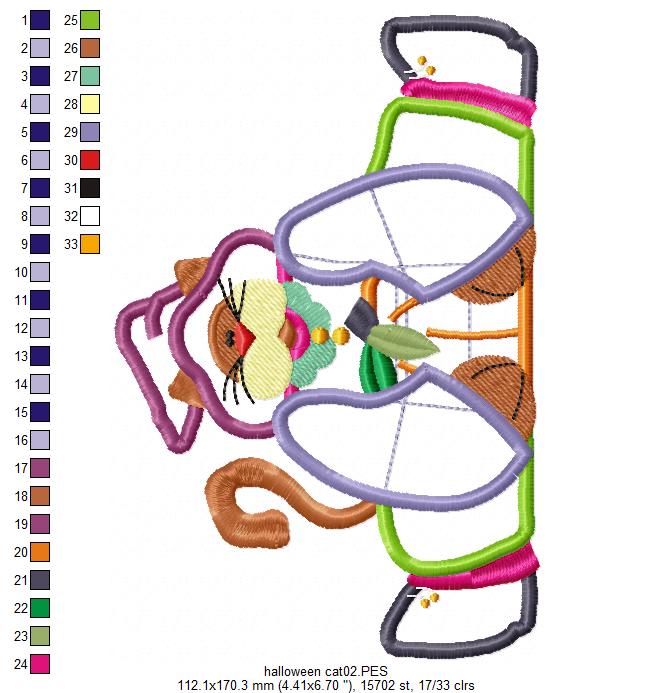 Halloween Cat - Applique