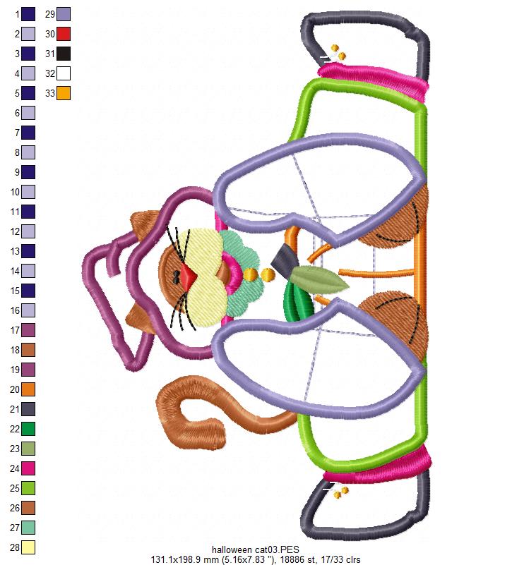 Halloween Cat - Applique