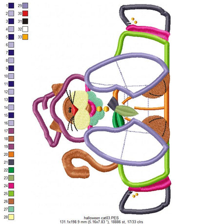Halloween Cat - Applique