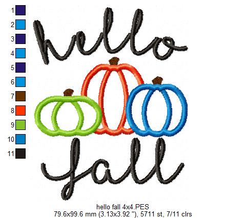 Hello Fall - Applique