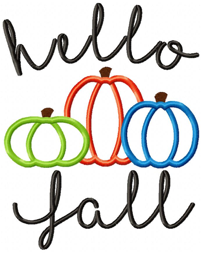 Hello Fall - Applique