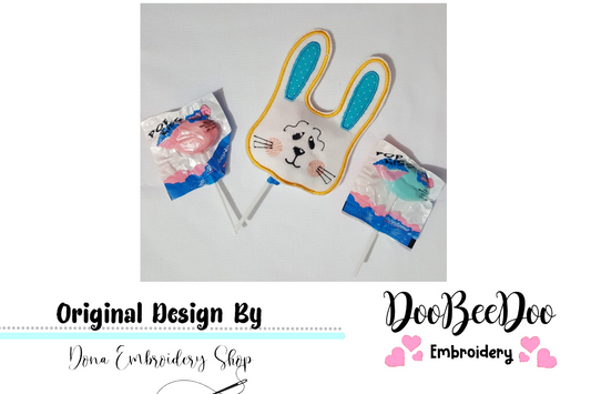 Bunny Sucker Topper - ITH Project - Machine Embroidery Design
