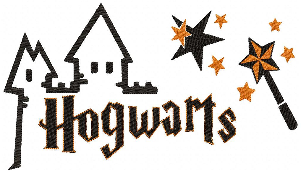 School of Magic Silhouette - Fill Stitch