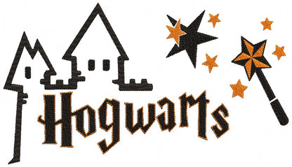 School of Magic Silhouette - Fill Stitch
