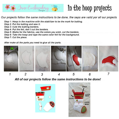 Santa Claus Door Hanger - ITH Project - Machine Embroidery Design