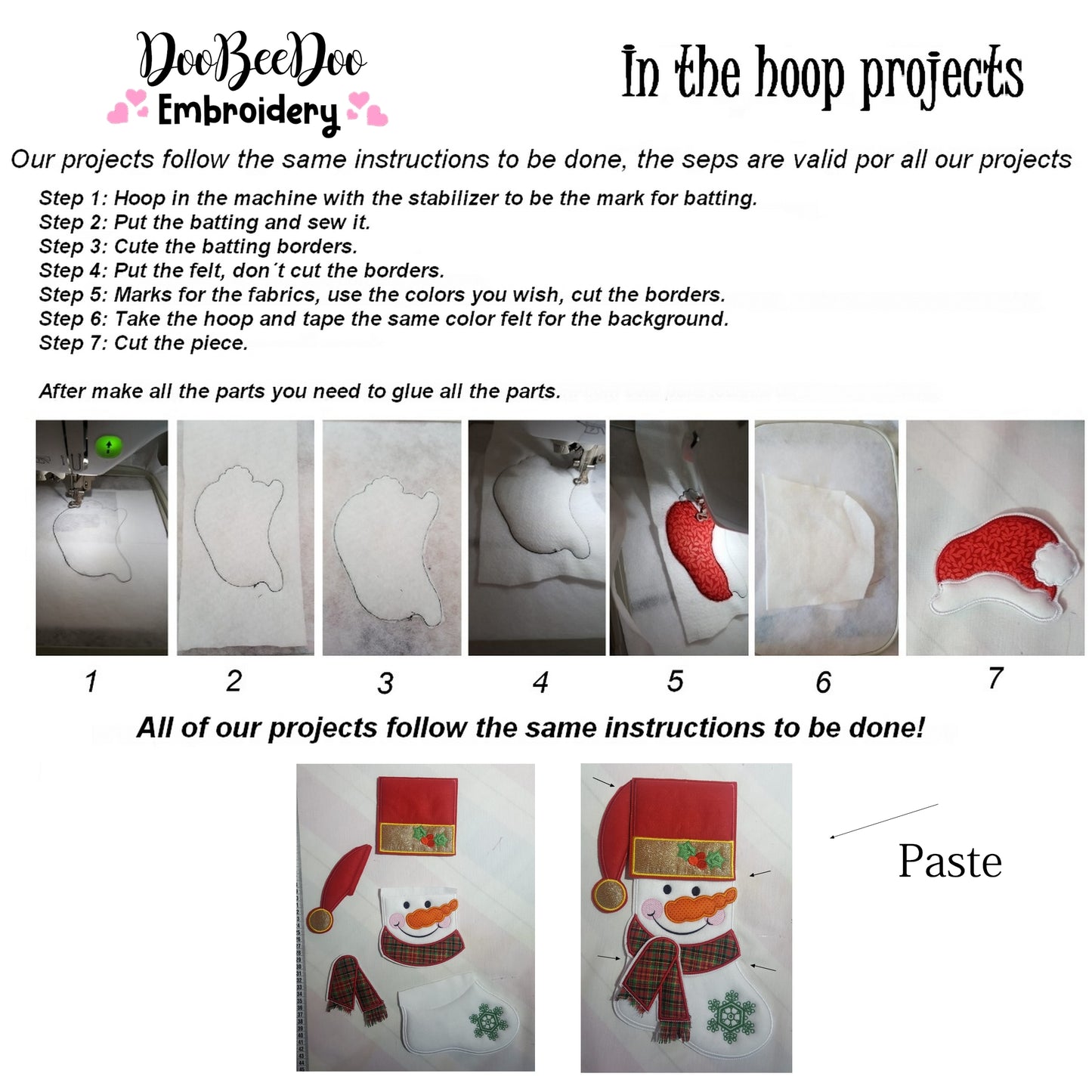 Snowman Christmas Door Ornament - ITH Project - Machine Embroidery Design