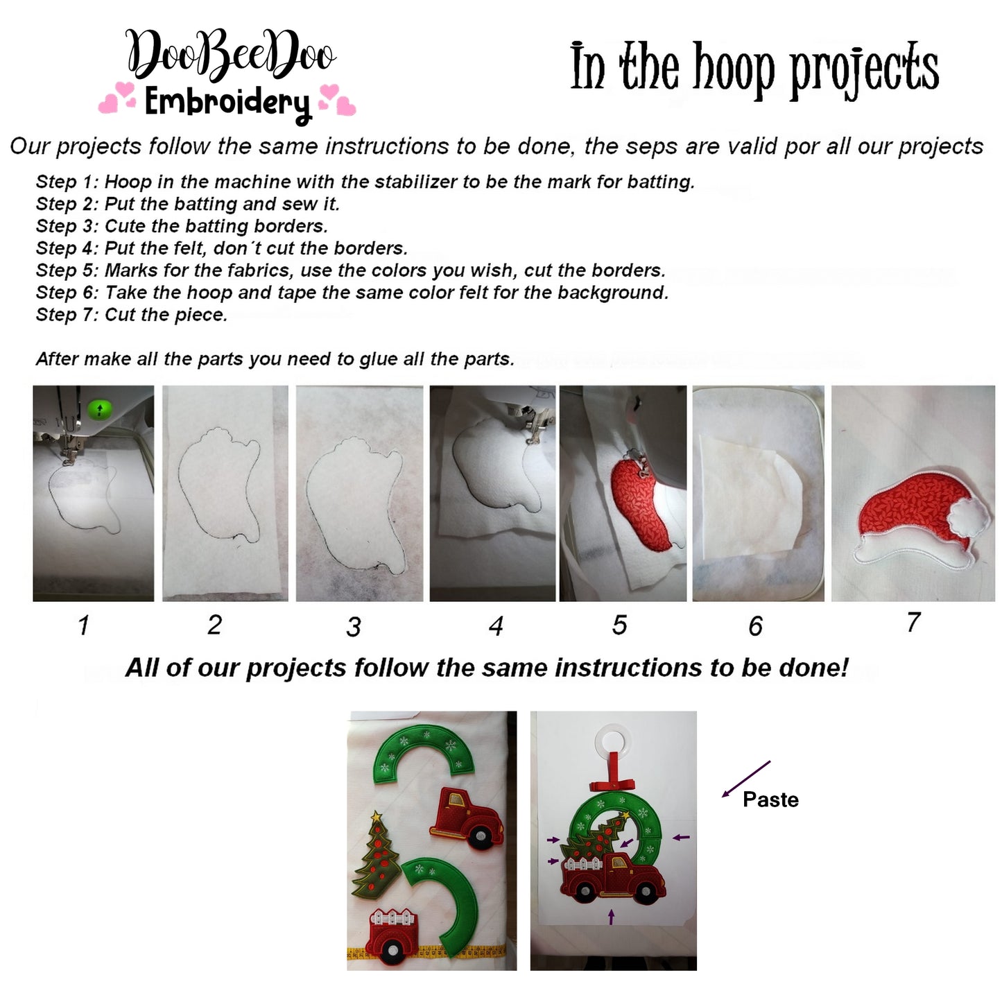 Christmas Truck Wreath - ITH Project - Machine Embroidery Design