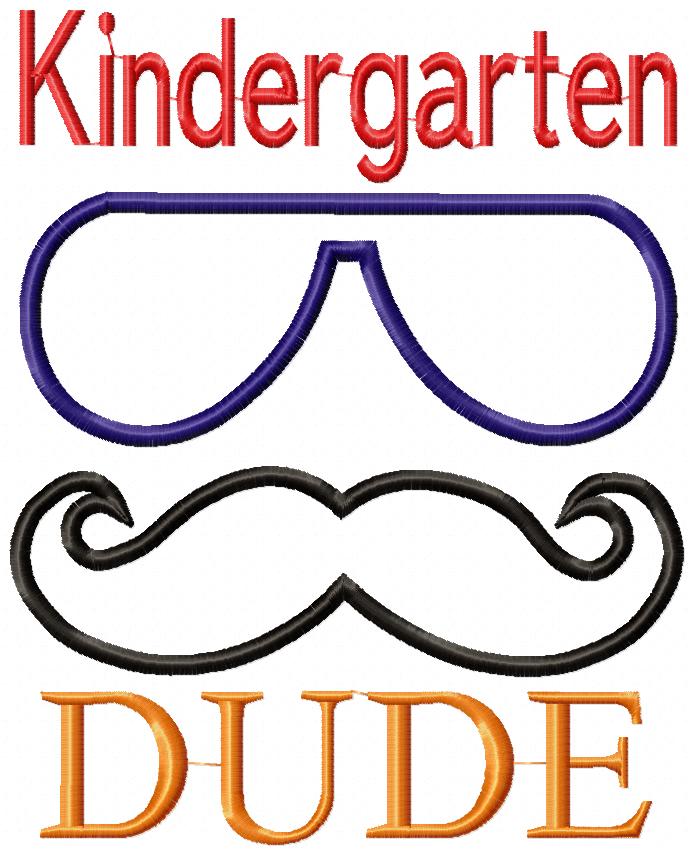 Kindergarten Dude - Applique