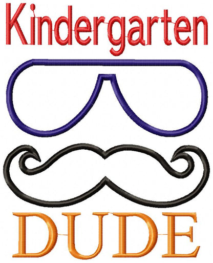 Kindergarten Dude - Applique