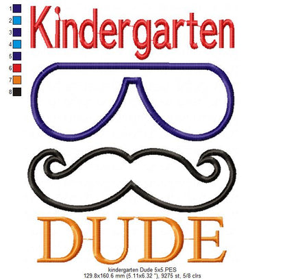 Kindergarten Dude - Applique