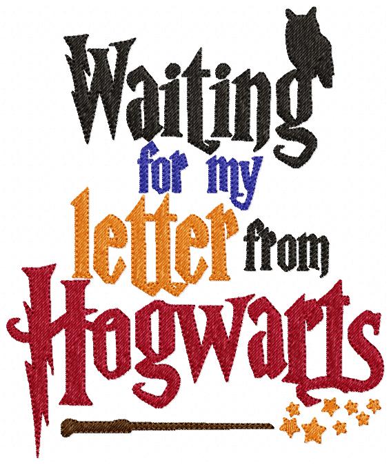 Waiting for my Letter from Hogwarts - Fill Stitch Embroidery