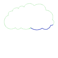 Little Boy Cloud and Hearts - Applique - Machine Embroidery Design