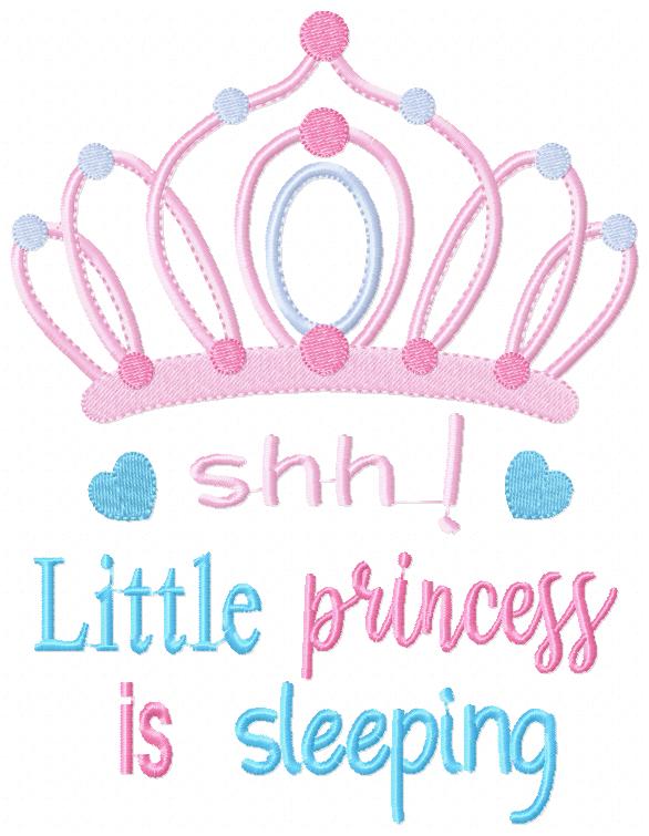 Shh... Little Princess is Sleeping - Fill Stitch
