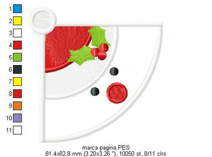 Santa Bookmarker - ITH Project - Machine Embroidery Design