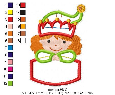 Elf Christmas - Tree Ornaments - ITH Project - Machine Embroidery Design