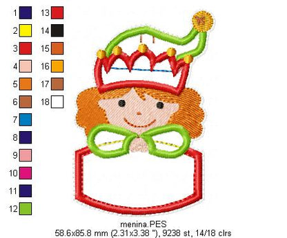 Elf Christmas - Tree Ornaments - ITH Project - Machine Embroidery Design