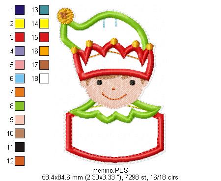 Elf Christmas - Tree Ornaments - ITH Project - Machine Embroidery Design