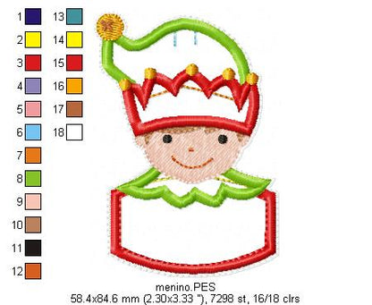 Elf Christmas - Tree Ornaments - ITH Project - Machine Embroidery Design