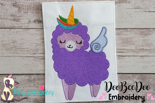 Llama Unicorn - Fill Stitch