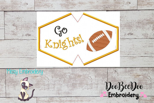 Go Knights! Face Mask - ITH Project - Machine Embroidery Design
