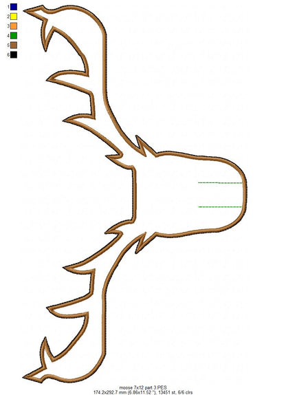 Deer Head 3D - ITH Project - Machine Embroidery Design