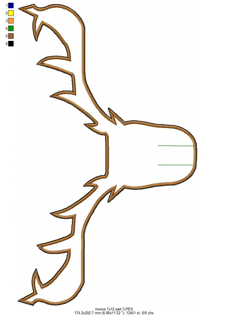 Deer Head 3D - ITH Project - Machine Embroidery Design