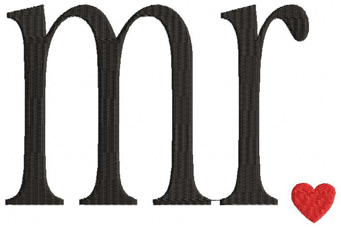 Mr. & Mrs. - Fill Stitch